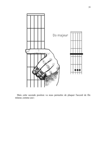39
Mais cette seconde position va nous permettre de plaquer l'accord de Do
mineur, comme ceci :
 