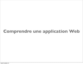 Comprendre une application Web




mardi 2 octobre 12
 