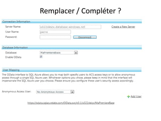 Remplacer / Compléter ?
 