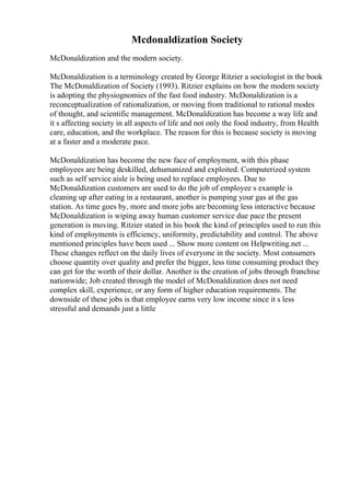 Commentary Essay Examples | PDF