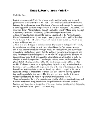 Commentary Essay Examples | PDF