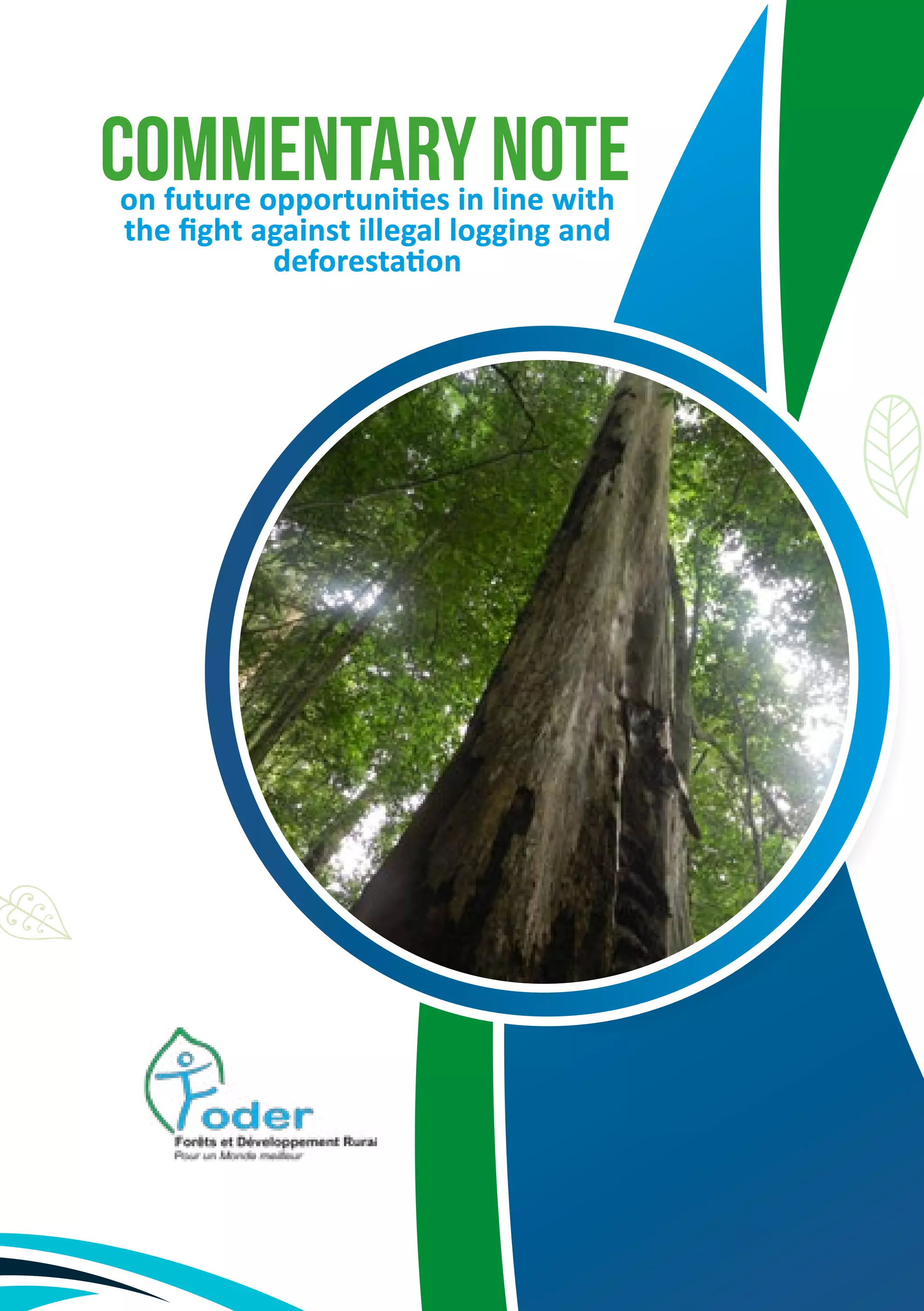 on future opportunities in line with
the fight against illegal logging and
deforestation
COMMENTARY NOTE
 