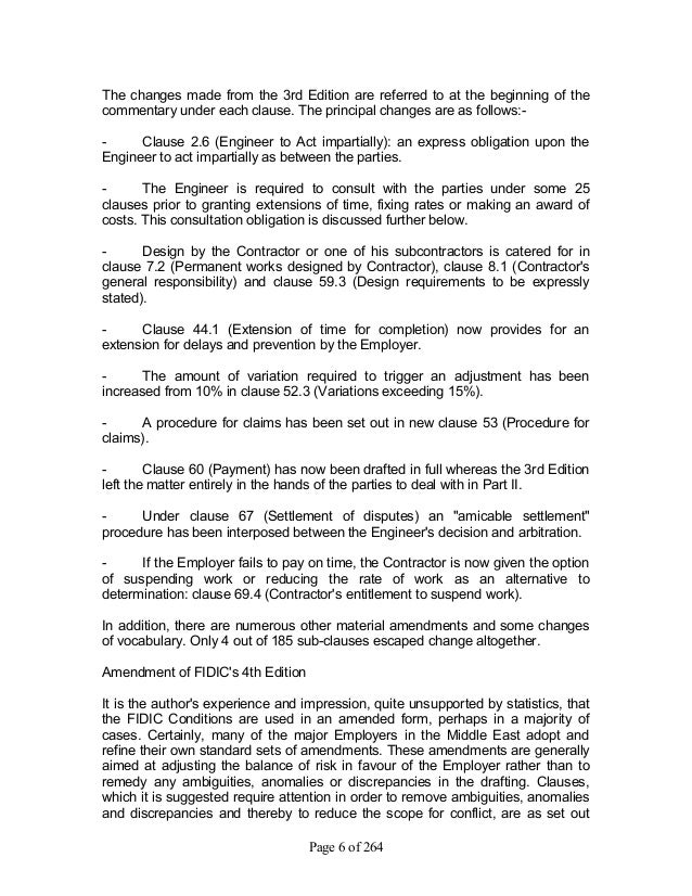 Fidic Fourth Edition 2006