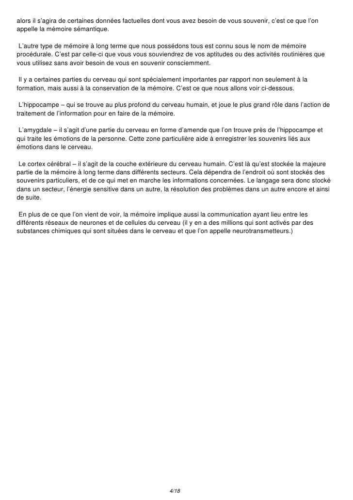 Comment avoir une excellente mémoire