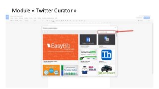 Module « Twitter Curator » 
 