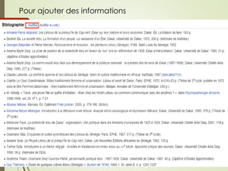 Pour ajouter des informations
 