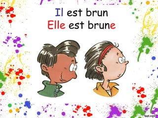 Il est brun
Elle est brune

 