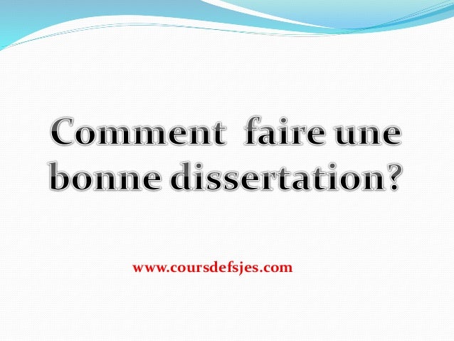 Commenter une citation dissertation
