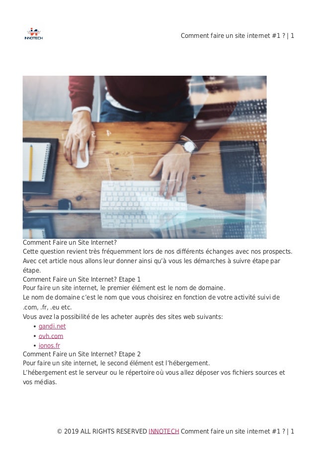Comment faire un site internet
