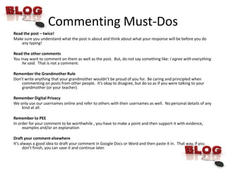 Commenting on Blog Posts | PPTX