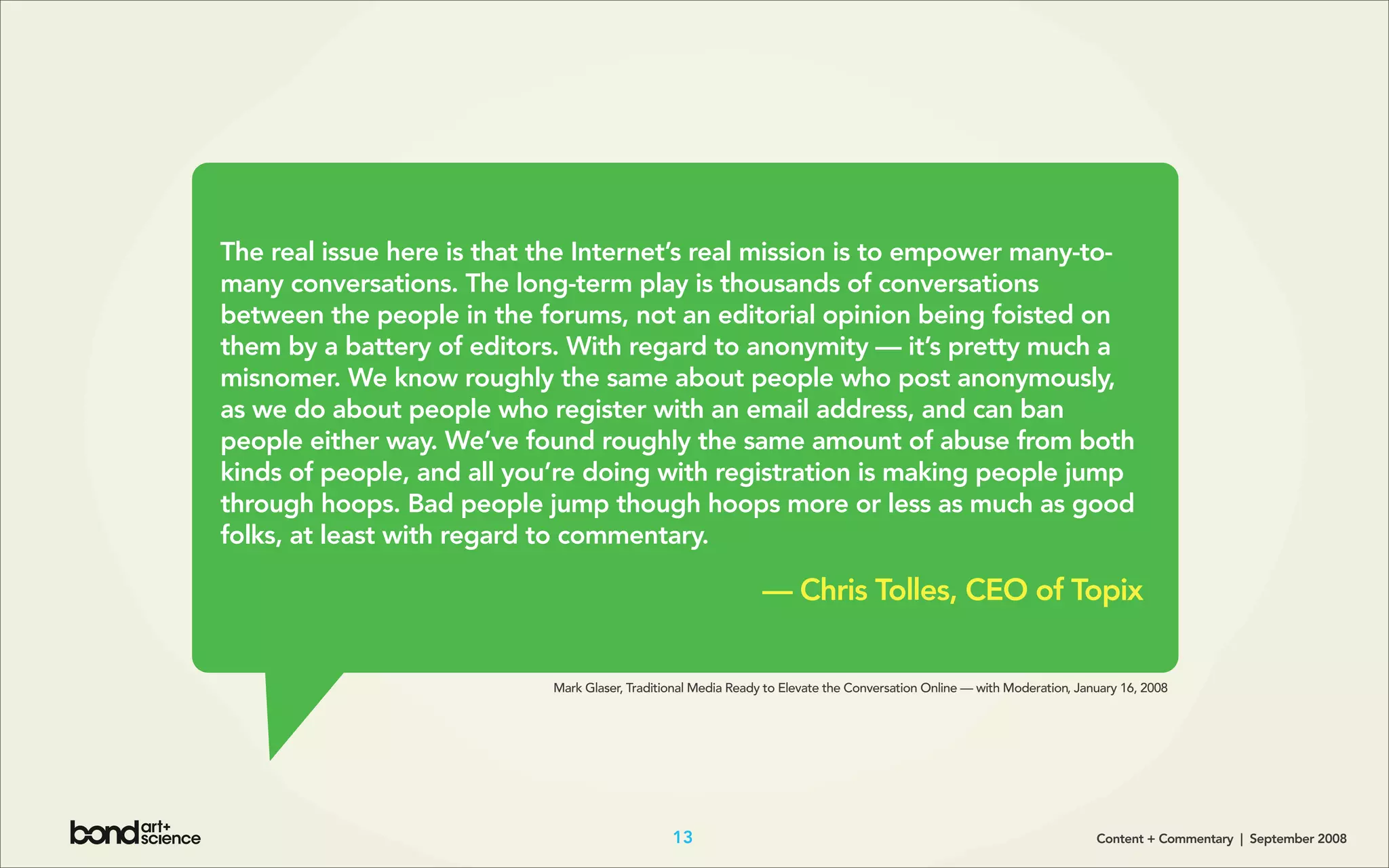 Content + Commentary: How Media Brands Invite, Manage, and Benefit From
User Commenting and Participation Online