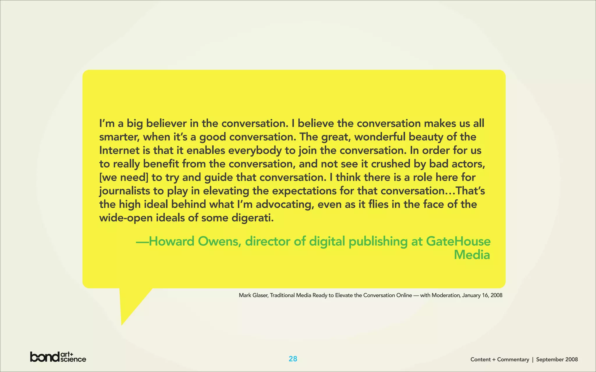 Content + Commentary: How Media Brands Invite, Manage, and Benefit From
User Commenting and Participation Online