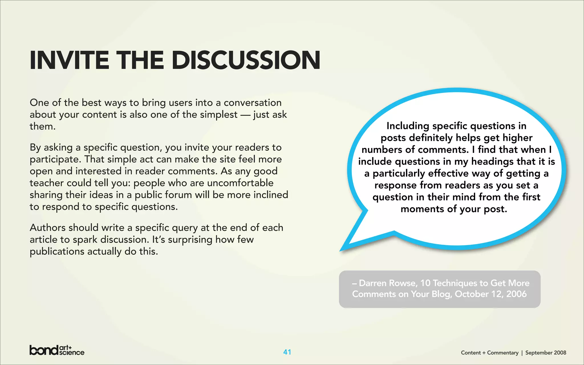 Content + Commentary: How Media Brands Invite, Manage, and Benefit From
User Commenting and Participation Online