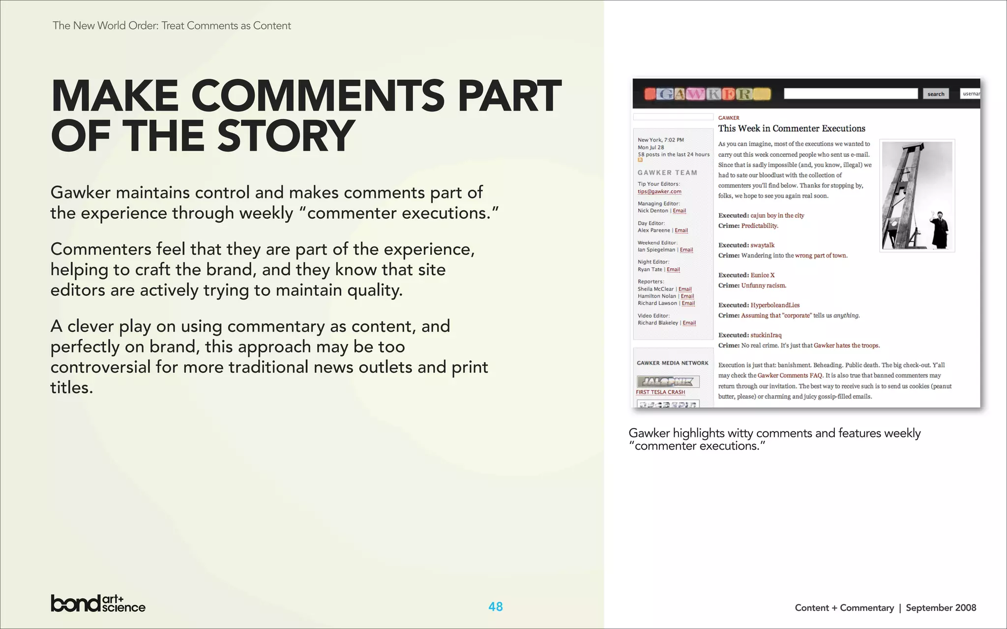 Content + Commentary: How Media Brands Invite, Manage, and Benefit From
User Commenting and Participation Online