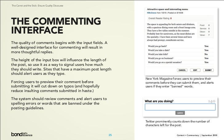 Content + Commentary: How Media Brands Invite, Manage, and Benefit From  User Commenting and Participation Online Slide 25
