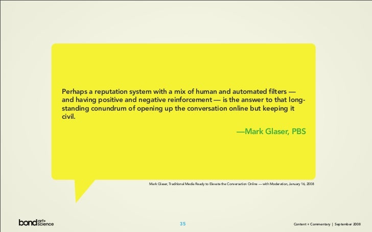 Content + Commentary: How Media Brands Invite, Manage, and Benefit From  User Commenting and Participation Online Slide 35