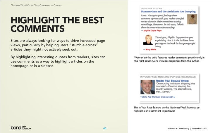 Content + Commentary: How Media Brands Invite, Manage, and Benefit From  User Commenting and Participation Online Slide 46
