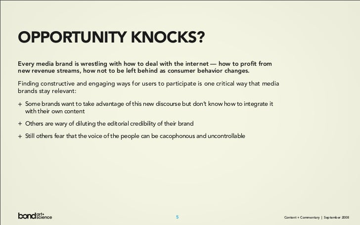 Content + Commentary: How Media Brands Invite, Manage, and Benefit From  User Commenting and Participation Online Slide 5