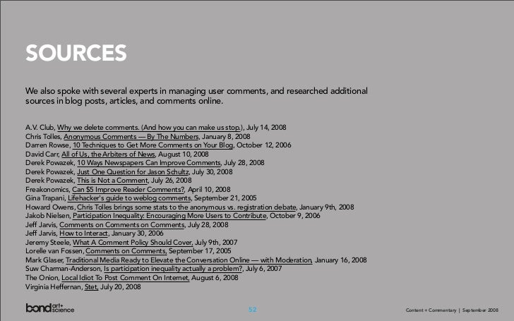 Content + Commentary: How Media Brands Invite, Manage, and Benefit From  User Commenting and Participation Online Slide 52