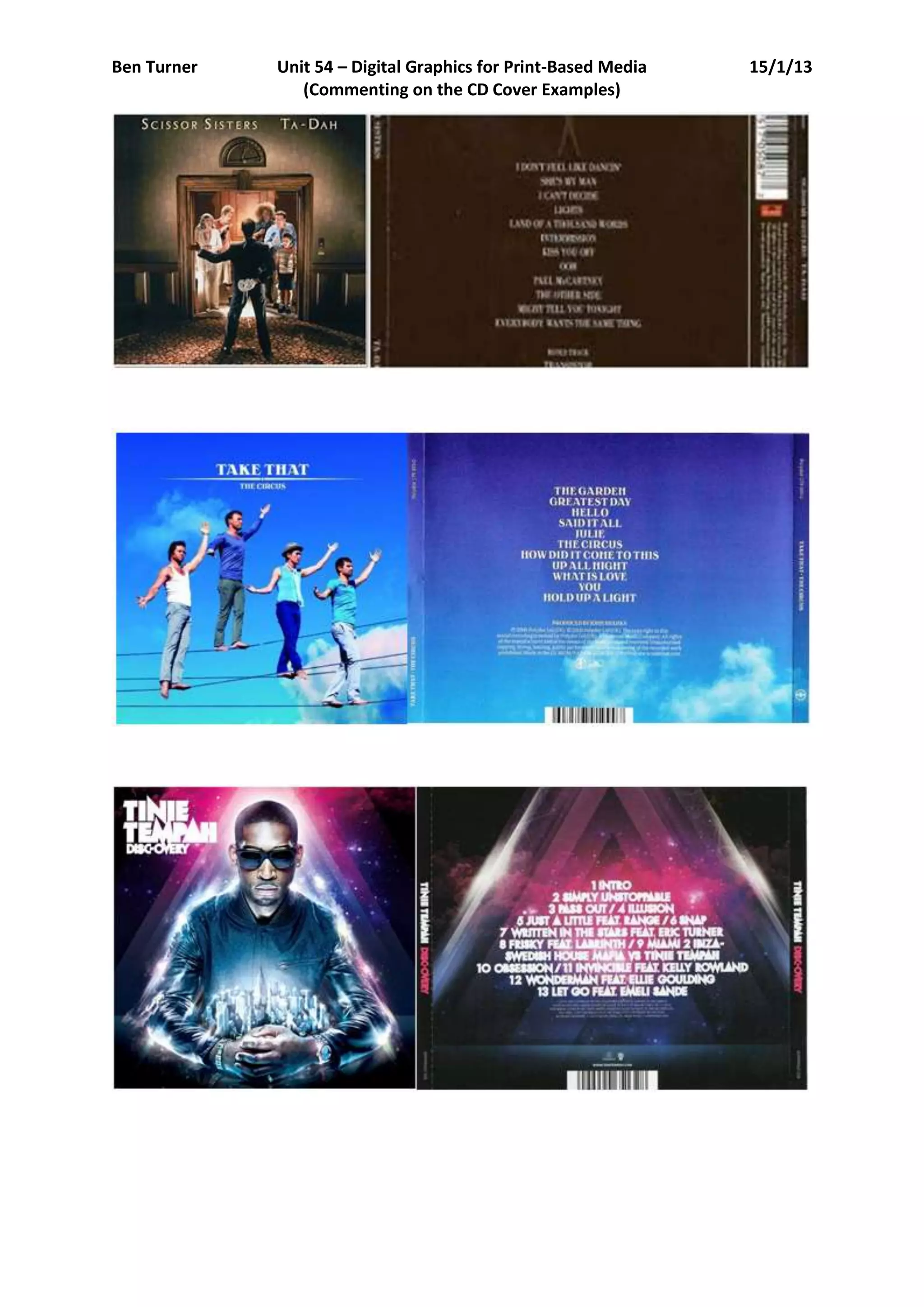 Commenting On The Cd Cover Examples DOCX Commenting On The Cd Cover Examples DOCX
