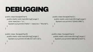 Understanding Java Fundamentals: Keywords, Comments, and Escape ...
