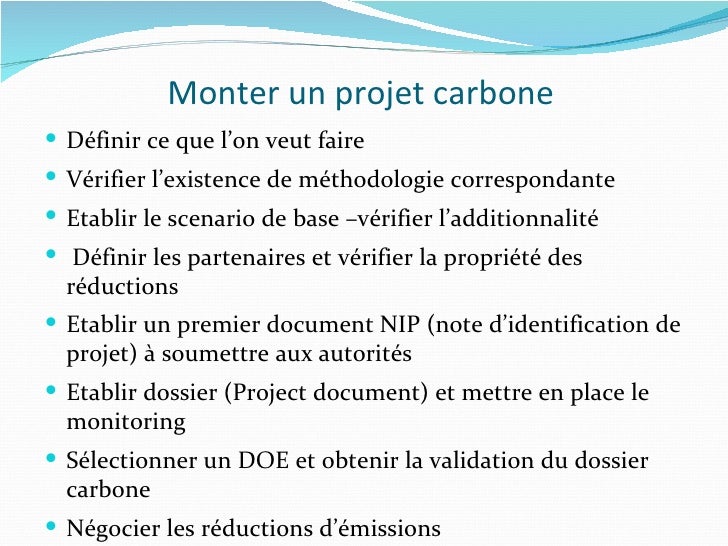 Comment monter un projet carbone