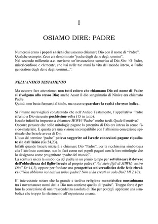 Commento biblico catechesi padre-nostro