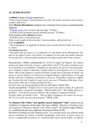 Commento biblico catechesi padre-nostro