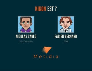 KIKON EST ?
NICOLAS CARLO
VPofEngineering
FABIEN BERNARD
CTO
 