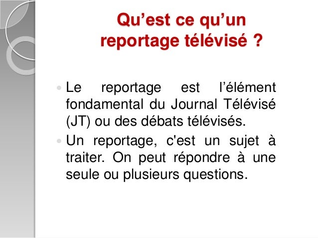 Comment Réaliser un Reportage Télévisé