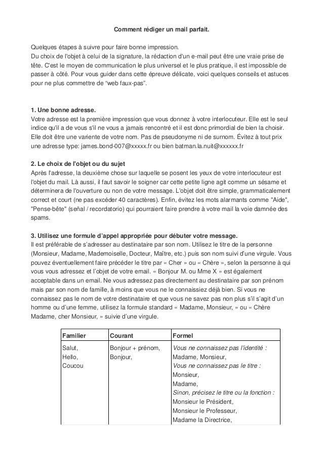 Rencontres e-mails conseils