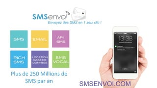 Plus	de	250	Millions	de	
SMS	par	an	
SMSENVOI.COM
 