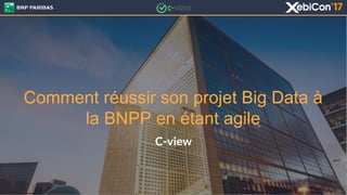 Comment réussir son projet Big Data à
la BNPP en étant agile
C-view
 