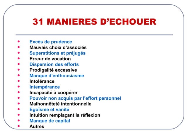 Comment Reussir Un Projet