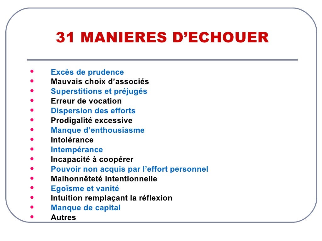 Comment Reussir Un Projet