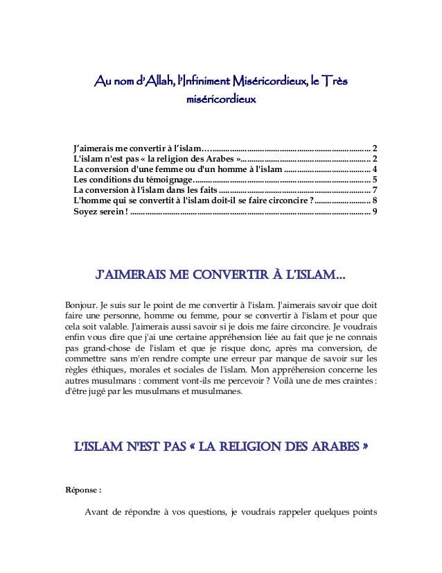 Comment se convertir a l islam
