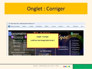 Onglet : Corriger




  @telier - Médiathèque de Lorient - 2010   125
 