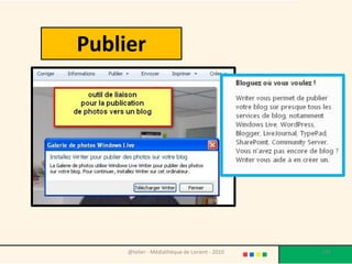 Publier




     @telier - Médiathèque de Lorient - 2010   147
 
