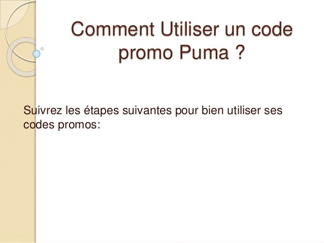 puma code promo