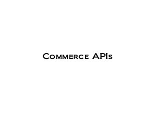 Commerce APIs
 