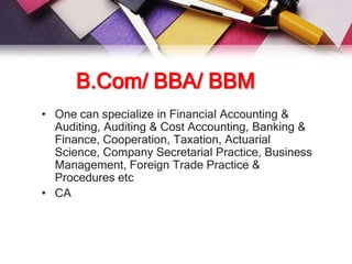 Commerce career counseling | PPTX