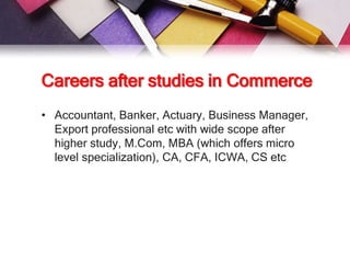 Commerce career counseling | PPTX
