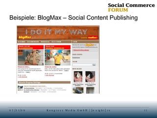 Beispiele: BlogMax – Social Content Publishing 