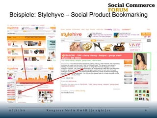 Beispiele: Stylehyve – Social Product Bookmarking 