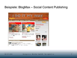 Beispiele: BlogMax – Social Content Publishing 