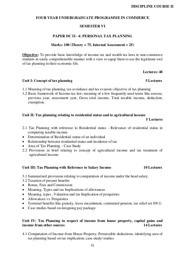 Commerce Detailed Syllabus Ed