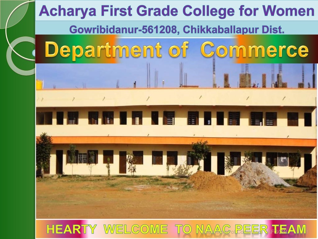 Department of Commerce ppt for naac peer team visit on 4th6th april…