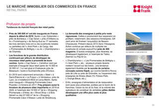 Profusion de projets
Tendances du marché français des retail parks
LE MARCHÉ IMMOBILIER DES COMMERCES EN FRANCE
RETAIL PAR...
