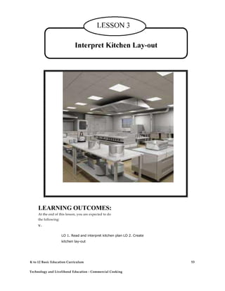 Kitcher Learning Area Commercial cooking-learning-module | PDF