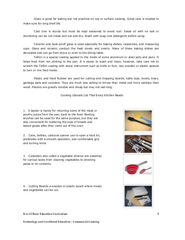 Commercial Cooking Learning Module